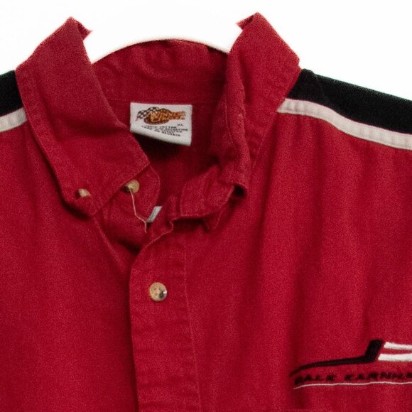 Dale Earnhardt Jr. Red Button-Up Shirt With Embroidered Details - Picture 2 of 8